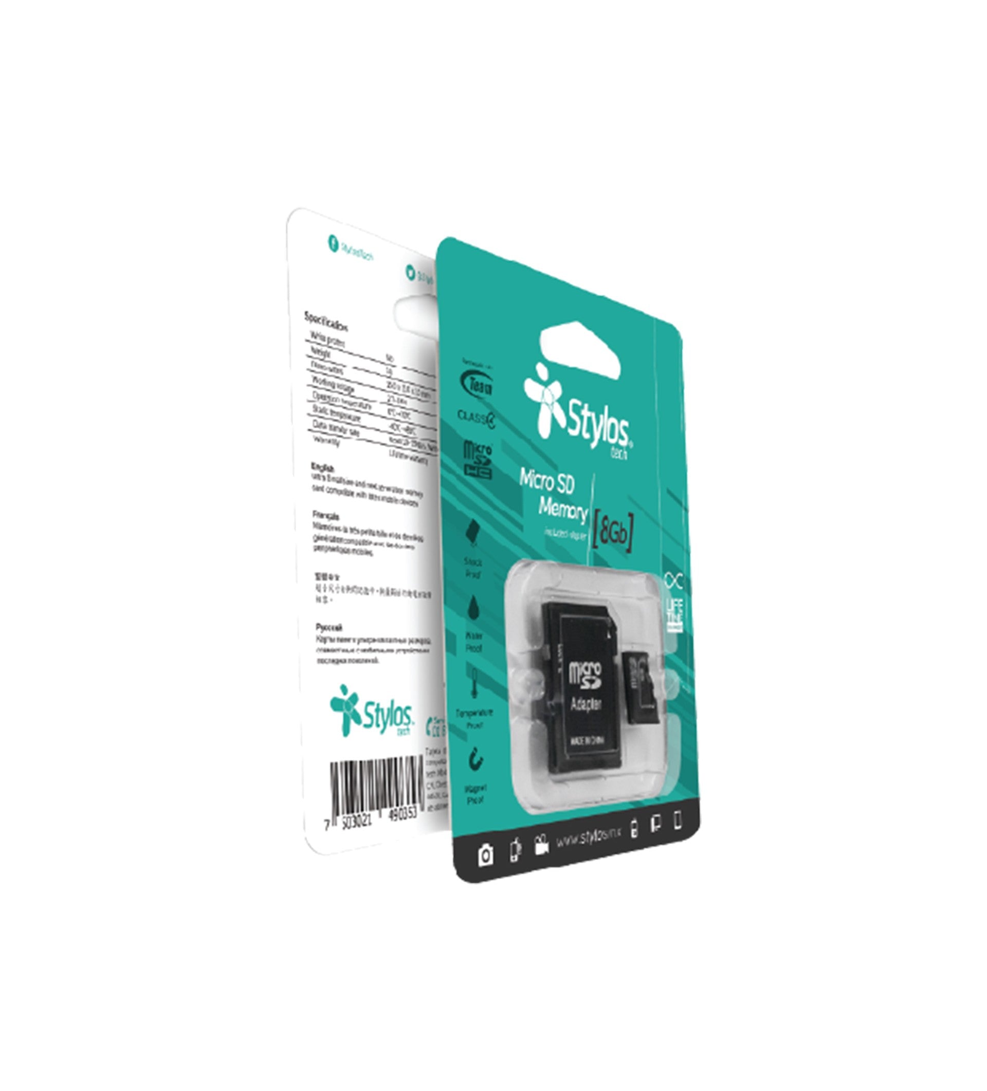 Memoria Micro SD 8GB C/A Stylos. STMSD81B - Memoria Micro SD 8GB C/A Stylos. STMSD81B -